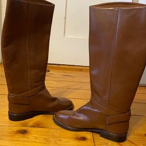 Nine West brown calf length boots size 7 1/2
